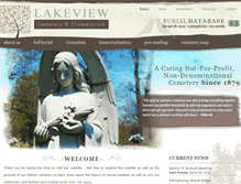 Tablet Screenshot of lakeviewcemetery.ca
